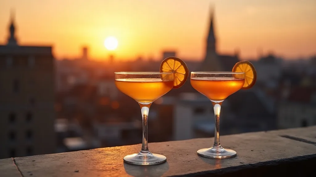 Toit-terrasse cocktail a l heure doree a Amiens